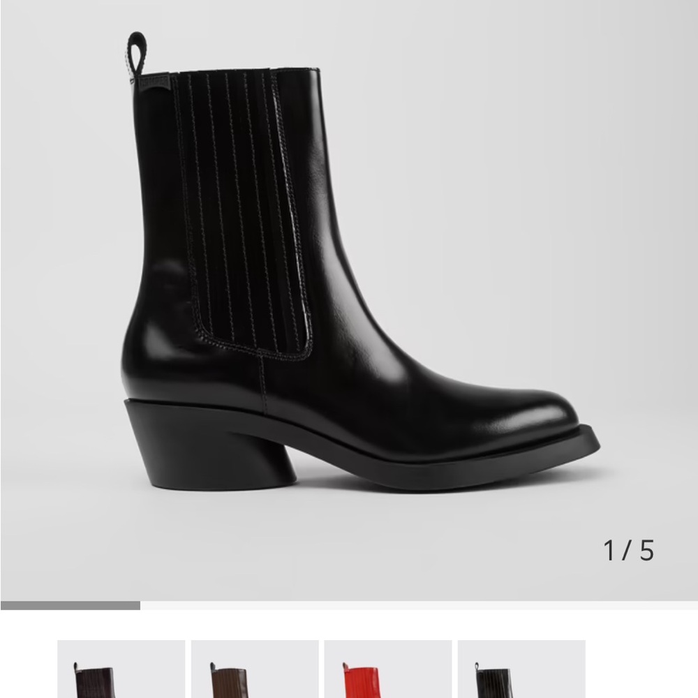 Camper Black Heeled Boots - Picture 3 of 8